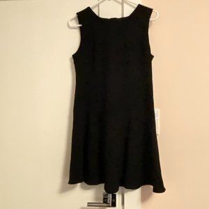 G2000 Sleeveless Dress Black Zip Back Closure Flare Knee Length Bottom M